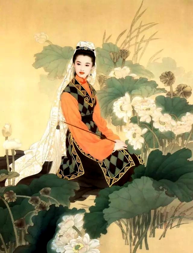 李清照小像 赵国经王美芳工笔仕女