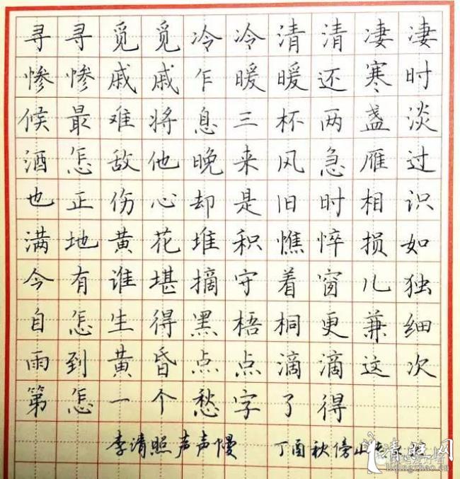 李清照《声声慢》手写钢笔字笔友钢笔书法习作欣赏(下