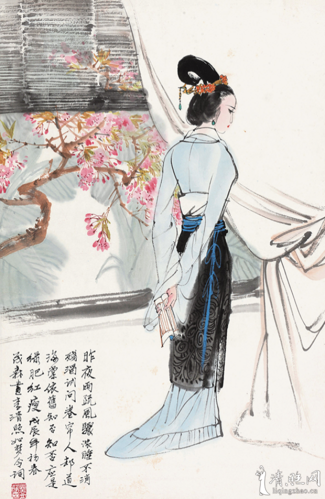 盖茂森1988年作 李清照词意-绘画-清照画院-清照文化