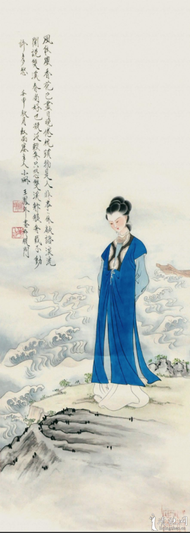王凤年1992年作李清照武陵春春晚