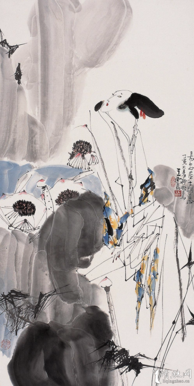 王西京2007年作《李清照词意图-绘画-清照画院-清照文化-清照网